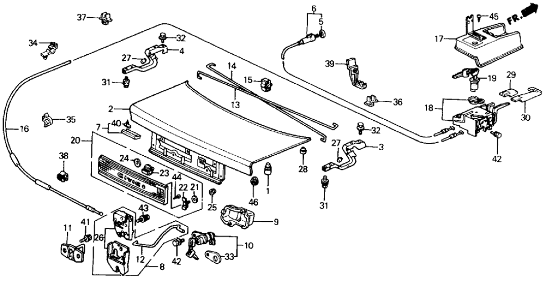 Honda 91501-SH4-003 Clip, Cable Stud
