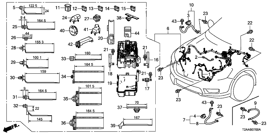 Honda 91705-T2A-003 Cover, Ecu Coupler