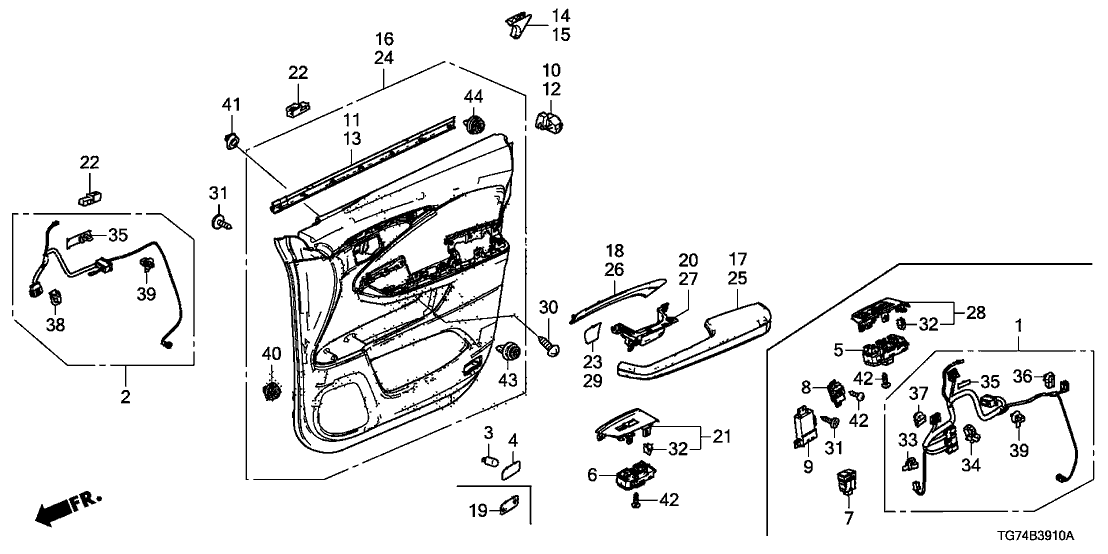 Honda 83551-TG7-A32ZB Base L, FR. *NH900L*