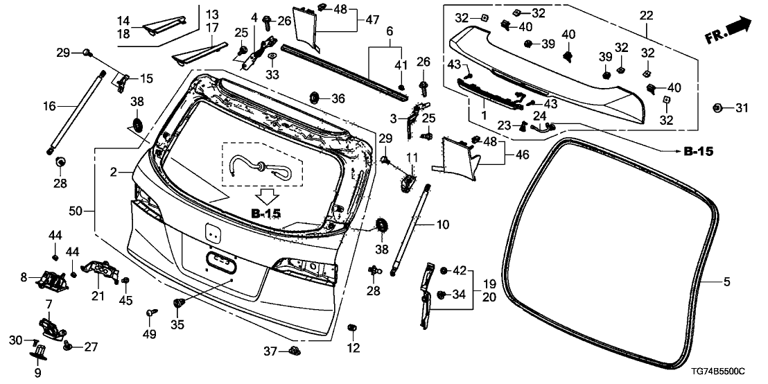 Honda 68100-TG7-A10ZZ TAILGATE