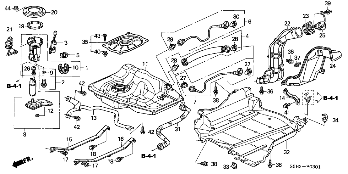 Honda 17520-S5B-L00 Stay, Fuel Tank Cover