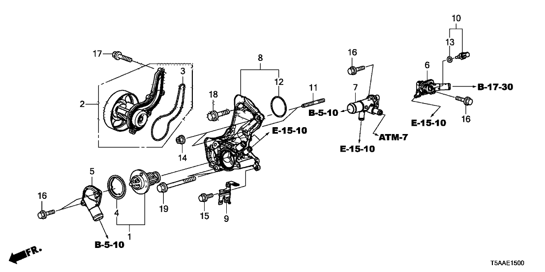 Honda 32751-5R0-000 Stay, Engine Wire Harness Water Passege