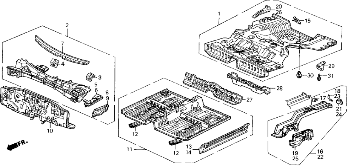 Honda 65140-SF1-A01ZZ Sill, R. FR. Inside