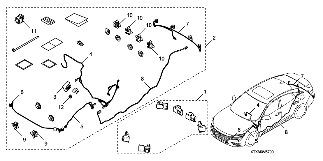 Honda 08V67-TXM-10030 HARNESS, PARKING SENSOR