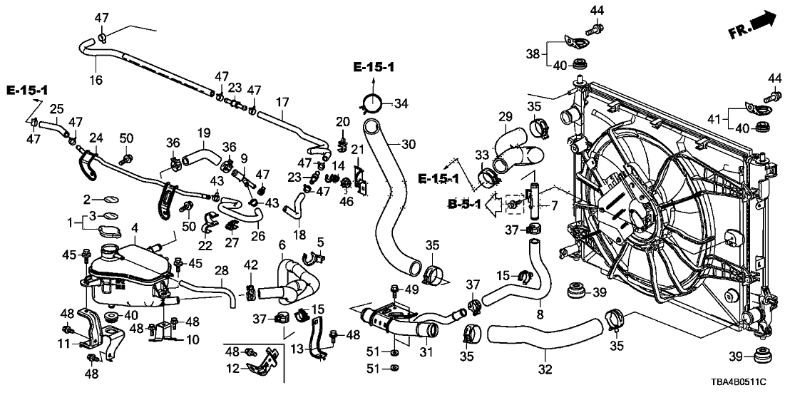 Honda 19127-5BA-A01 Clamp, Expansion T