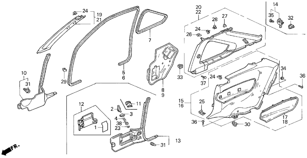 Honda 74554-SS0-000 Seal, L. Quarter Hole