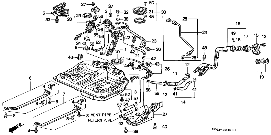 Honda 91594-SV4-003 Clamp, Fuel Vent Pipe