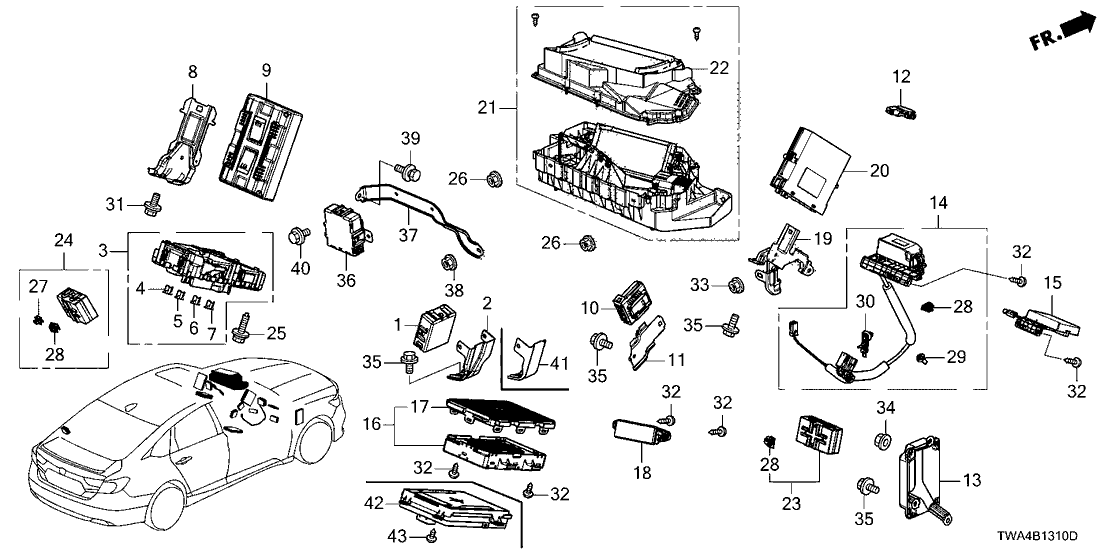Honda 24861-6D3-000 Bracket, Driver Unit