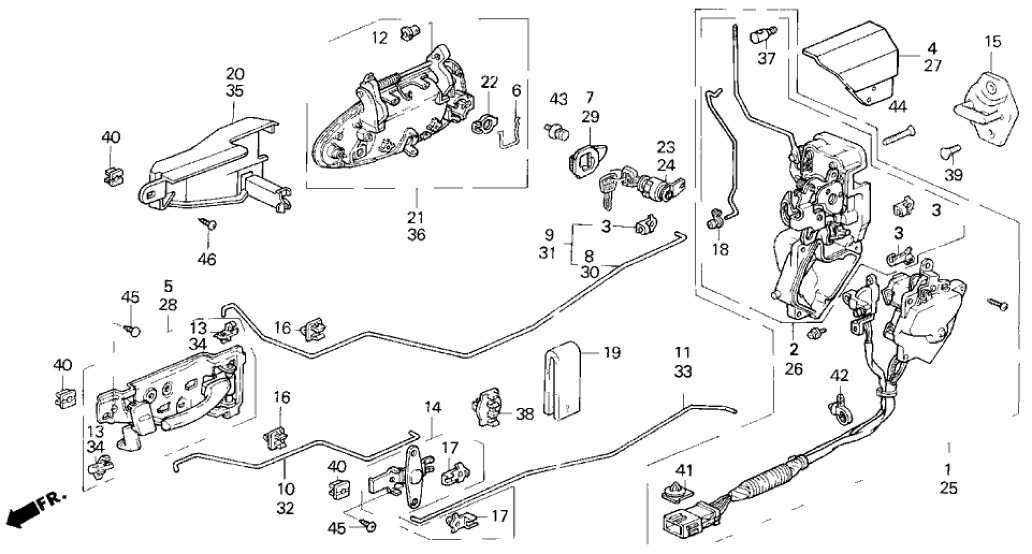 Honda 72117-SS0-A01 Protector, R. Door Lock