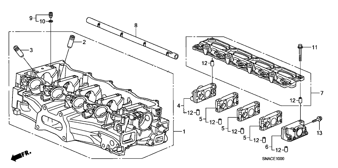 Honda 12231-RNA-A00 Holder, Rocker Shaft (No.1)