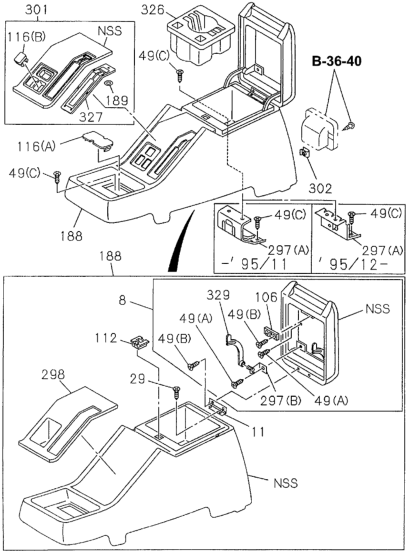 Honda 8-97100-681-0 Bezel, Console