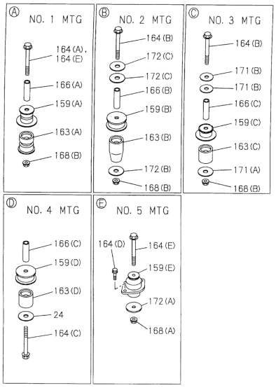 Honda 8-97148-064-0 Washer, Body (No.2 Mounting) (Id=11)(Od=43)( T=2.0)