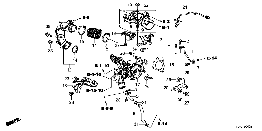 Honda 18900-6A0-003 Turbocharger Assembly