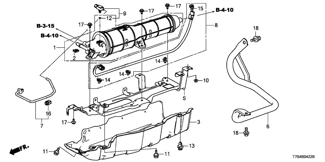Honda 91599-T7X-A01 Clamp, Fuel Tube