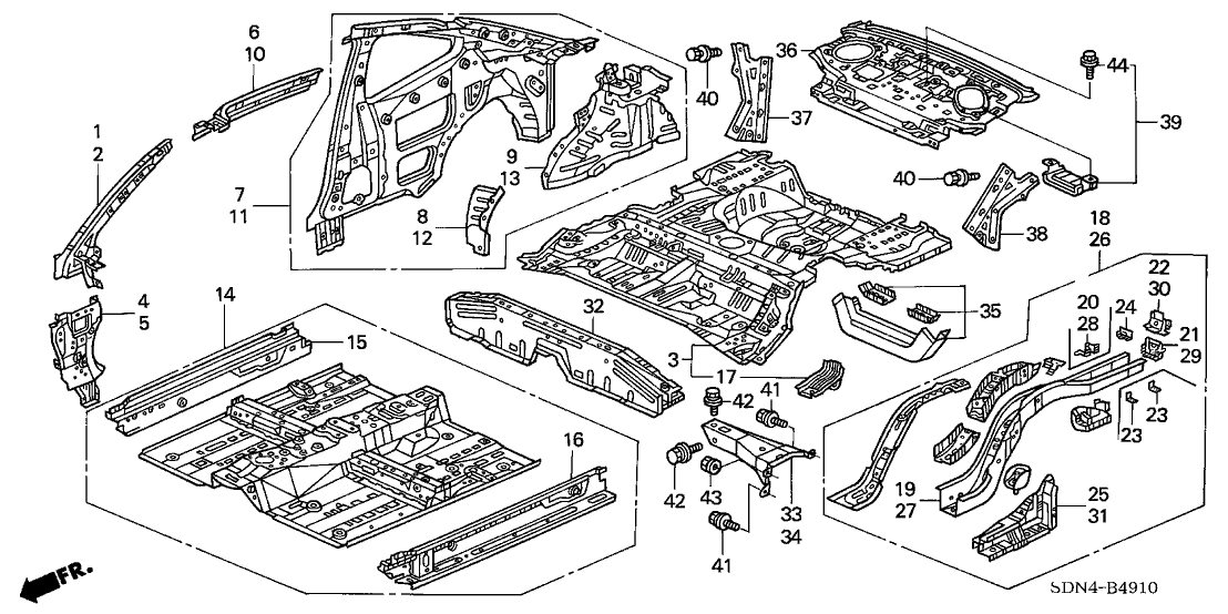 Honda 64300-SDN-A01ZZ Panel, R. RR. Inside