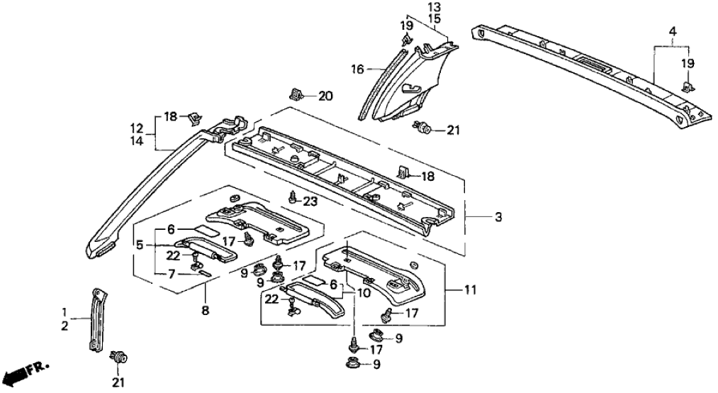 Honda 83240-SR2-A02ZA Deflector/Sunvisor Assy., R. *NH178L* (EXCEL CHARCOAL)