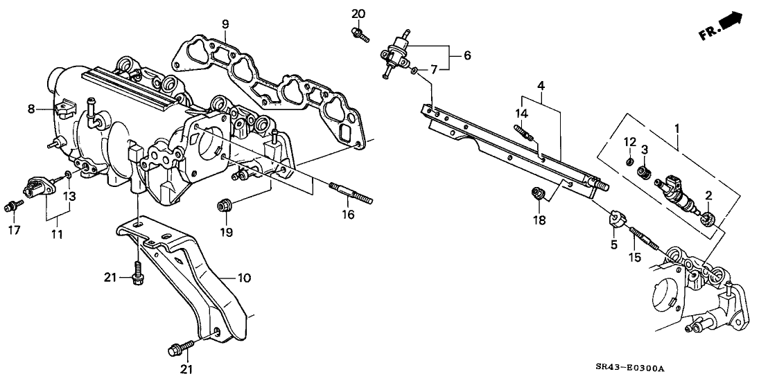 Honda 17132-P10-A00 Stay, In. Manifold