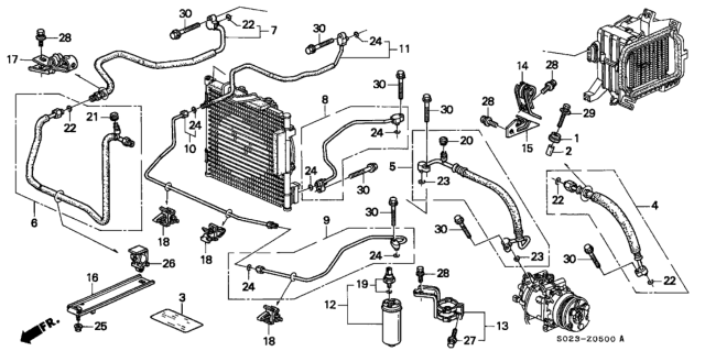 1998 Honda Civic Switch, Air Conditioning (Dual) (Saginomiya) Diagram for 80440SK3901