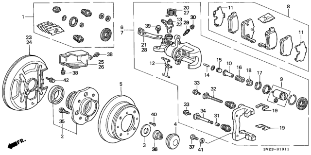 1997 Honda Accord  Bush Diagram for 45233S04A01