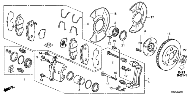 2013 Honda Civic  Set Pad Front (Ad57 Diagram for 45022T2FA01