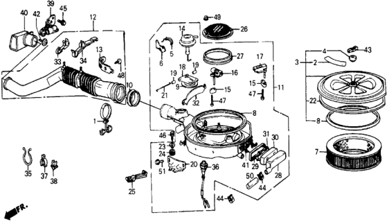 1986 Honda Civic  Bolt, Flange (6X10) Diagram for 957000601008