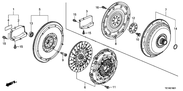 2012 Honda Accord Cover, Torque Converter Case Diagram for 21350RDJ000