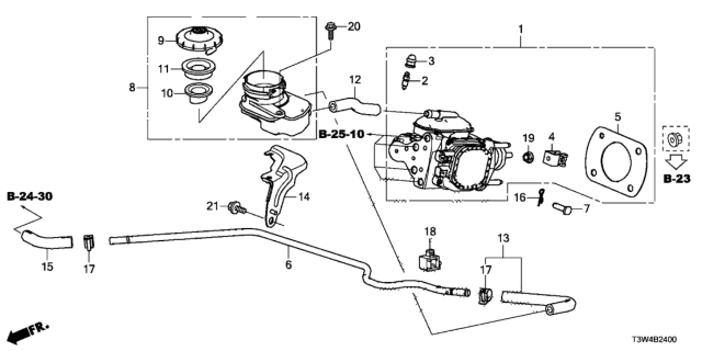 2015 Honda Accord Hybrid Hose, Reservoir Tank (A) Diagram for 46672T3VA01