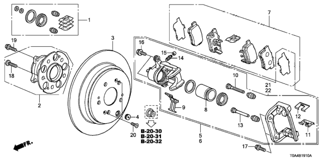 2012 Honda CR-V Drum Disk, Rear Brake Diagram for 42510T0GA04