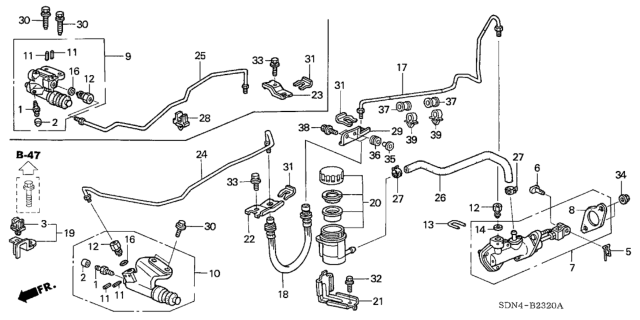2006 Honda Accord  Cap, Bleeder Diagram for 45353S3Y003