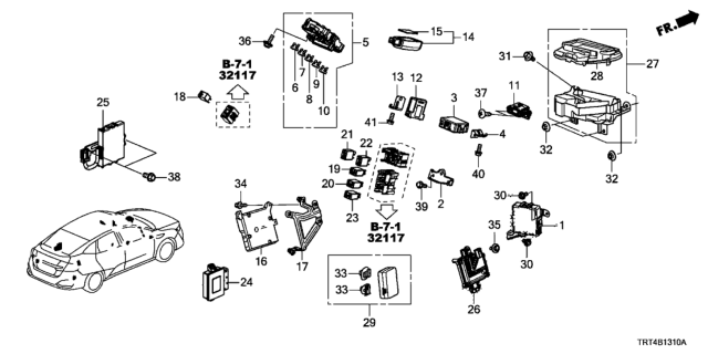 2020 Honda Clarity Fuel Cell  Display, Head Up Diagram for 78200TRTA01