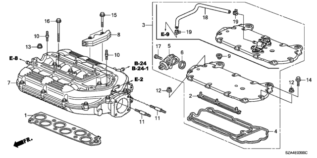 2012 Honda Pilot Pipe, EGR Diagram for 17181RCJA00