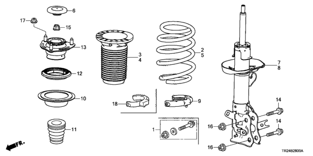 2013 Honda Civic Cover, R. FR. Dust Diagram for 51402TS8A01