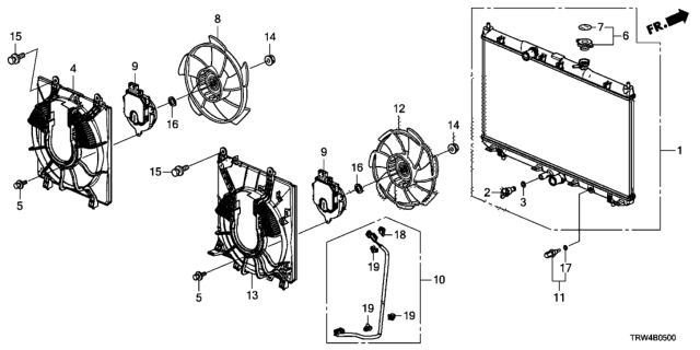 2021 Honda Clarity Plug-In Hybrid Nut, Flange (6MM) Diagram for 900415K0A01