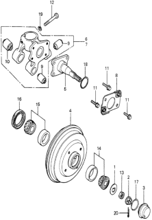 1981 Honda Prelude  Bolt, Hex. (10X22) Diagram for 90001692000