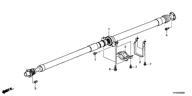 2020 Honda CR-V Hybrid  BRACE, RR- FLR Diagram for 74691TMAH00