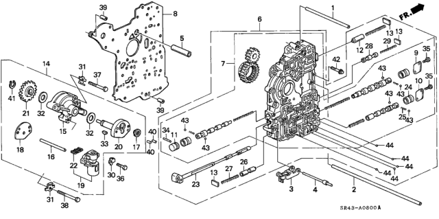 1992 Honda Civic  Bolt, Hex. (6X40) Diagram for 93301060400H