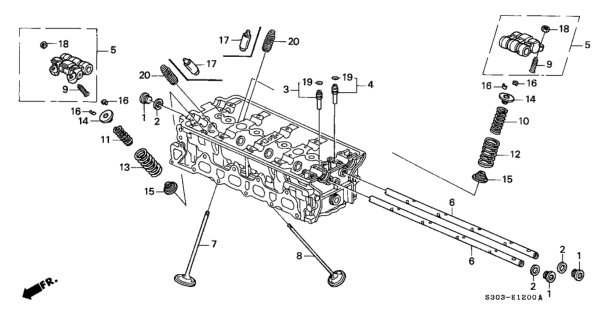 1998 Honda Prelude  Spring, In. Valve (Outer) (Pink) (Nippon Hatsujo) Diagram for 14761P13003