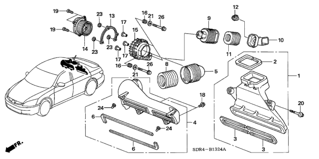 2005 Honda Accord Hybrid  Duct, Air In. Diagram for 1J420RCJ020