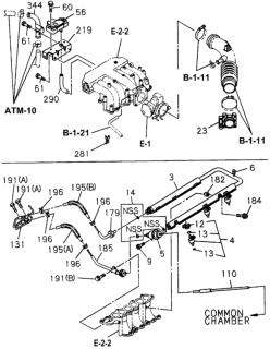 1994 Honda Passport  Seal Set, Fuel Rail Diagram for 8171122710