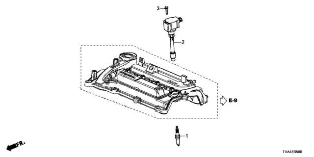 2019 Honda Accord Coil Assembly, Plug To Diagram for 3052059B013