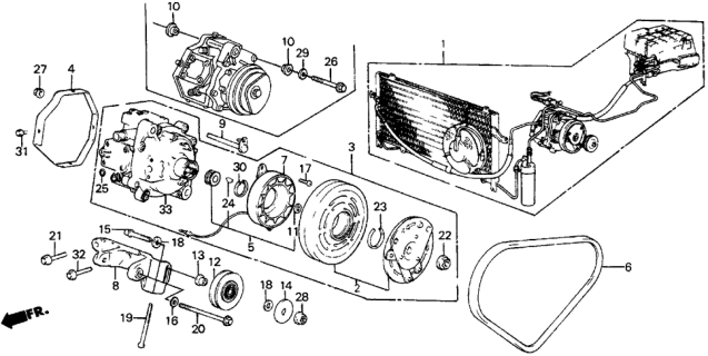 1986 Honda Civic  Bolt, Flange (8X90) Diagram for 90021PE0020