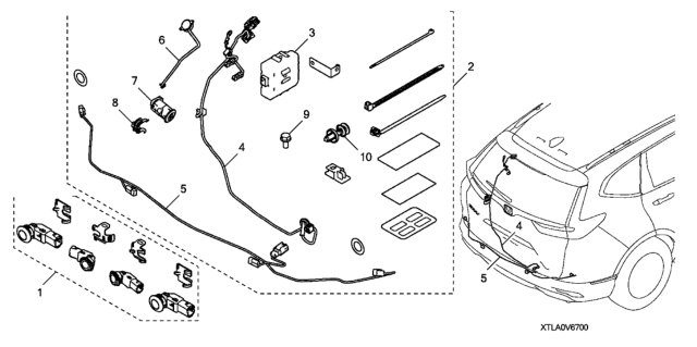 2017 Honda CR-V Control Unit Bk-Up Sen Diagram for 08V67T5A0M001