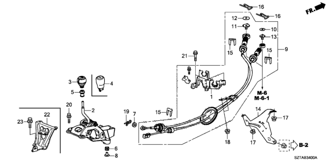 2016 Honda CR-Z  Washer, Shift Diagram for 54324SWAT01