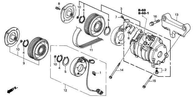 2003 Honda Accord  Stay, Lead Wire Diagram for 38816RAAA01