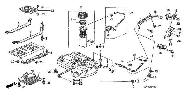 2006 Honda Pilot  Tube Set, Vent Return Diagram for 16727S9VA00