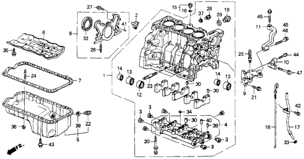 1990 Honda Accord O-Ring (11.5X3.5) Diagram for 91309PJ7010