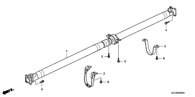 2008 Honda Ridgeline Protector, Propeller Shaft (No.1) Diagram for 40540SJCA00