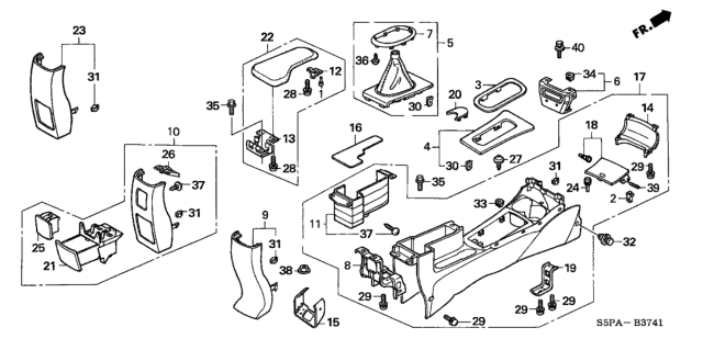 2005 Honda Civic  Stopper, Rubber Diagram for 83499S5A000