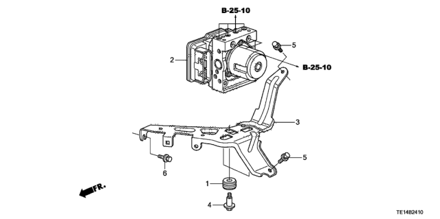 2012 Honda Accord  Modulator Assembly, Vsa (Rewritable) Diagram for 57110TE1A72