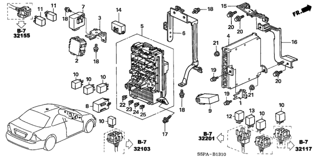 2005 Honda Civic  Controller, Automatic Cruise Diagram for 36700S5PA11